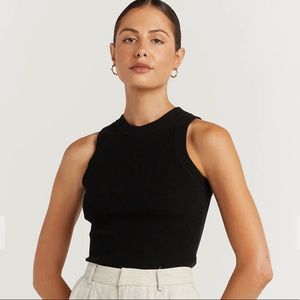 DISSH | JOSIE BLACK KNIT TOP XS